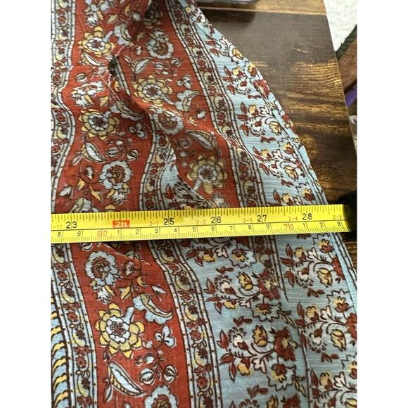 KUT From The Cloth Button Up Shirt Womens M Peasant Prairie Boho Bohemian Sheer - Picture 7 of 9